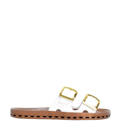 LA JOLLA PRESTIGIO BIANCO MARRONE - PANTOFOLE - SENSI