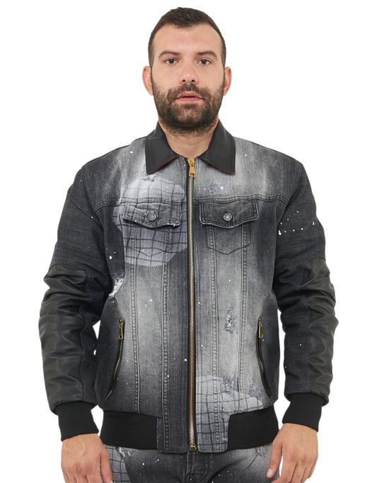 DENIMMATO NERO - GIUBBINO - Artik