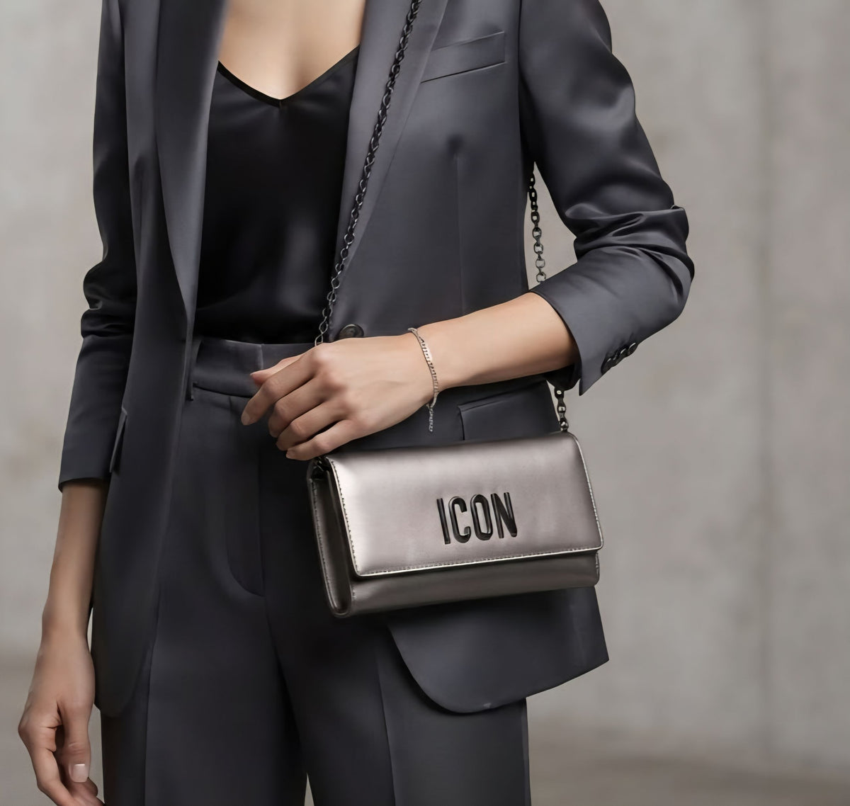 Borse Donna ICON ICBS26A01 POISON GUN METAL