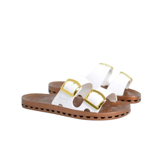 LA JOLLA PRESTIGIO BIANCO MARRONE - PANTOFOLE - SENSI
