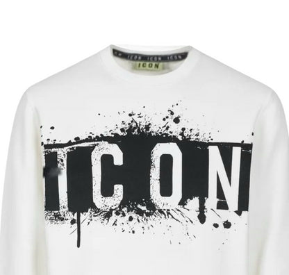 ICUF2W6F013 FELPA GIROCOLLO OFF WHITE - FELPA - ICON