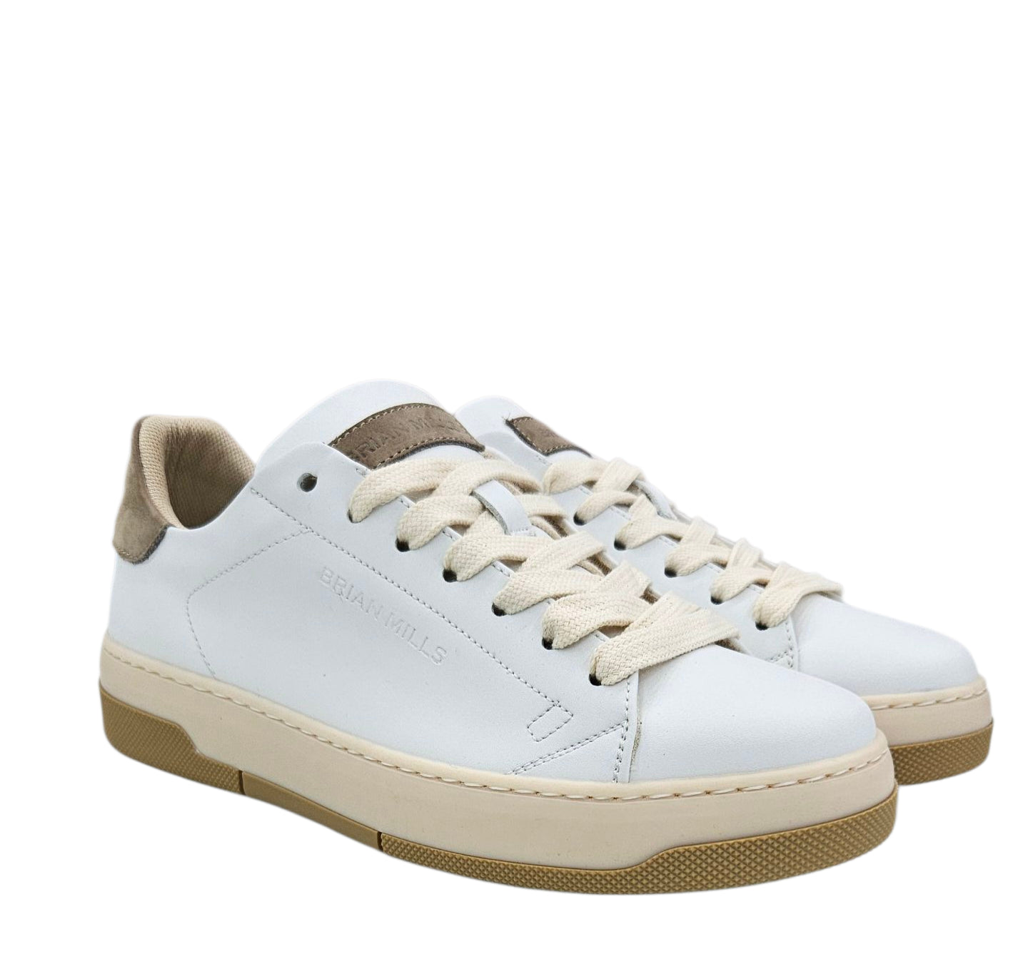 568 ERIK BIANCO NABUK SABBIA - Scarpe - Brian Mills