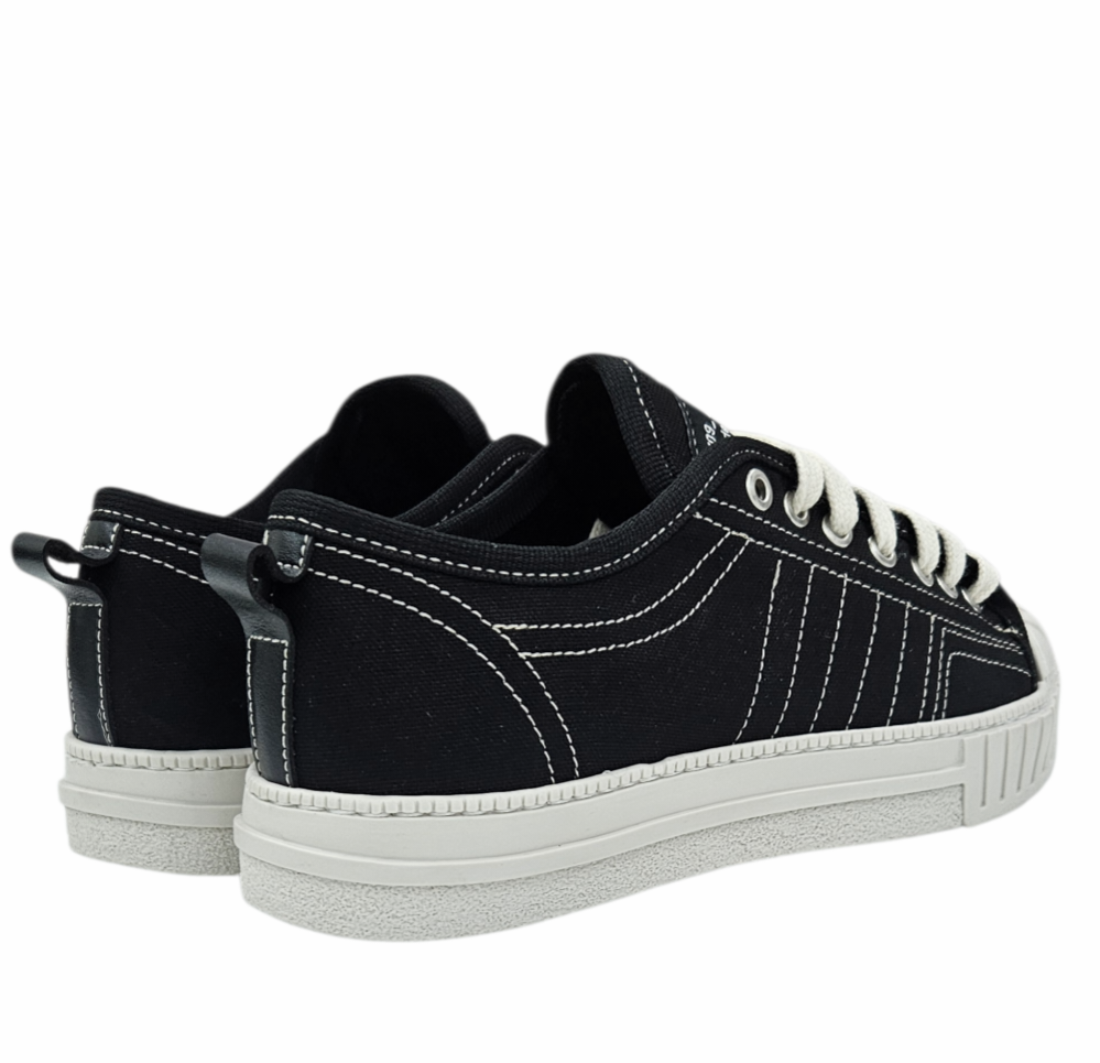YOUCAUGHT BASSO CANVAS NERO - Scarpe - F09