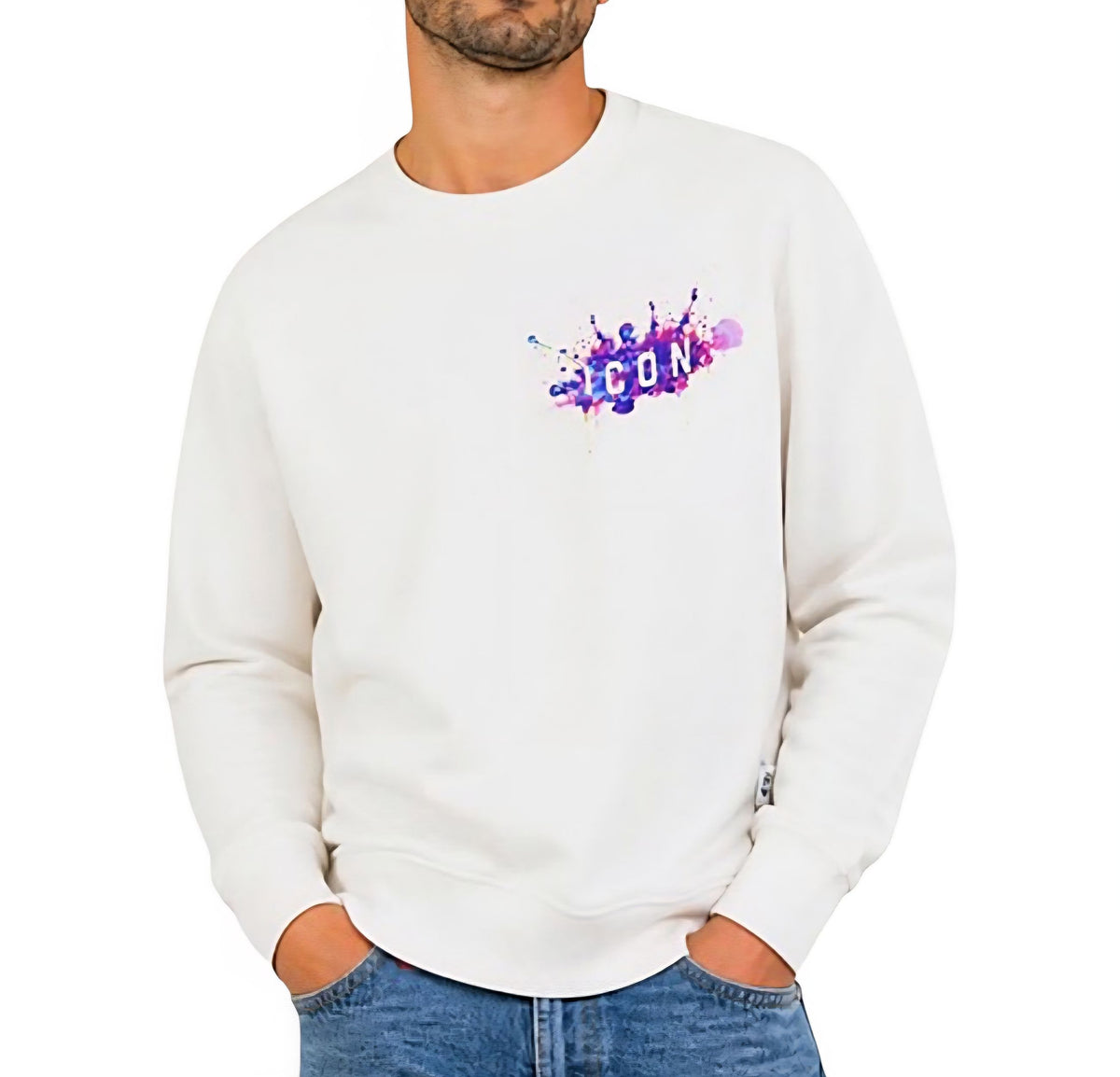 FELPA Uomo ICON IUF069 WHITE