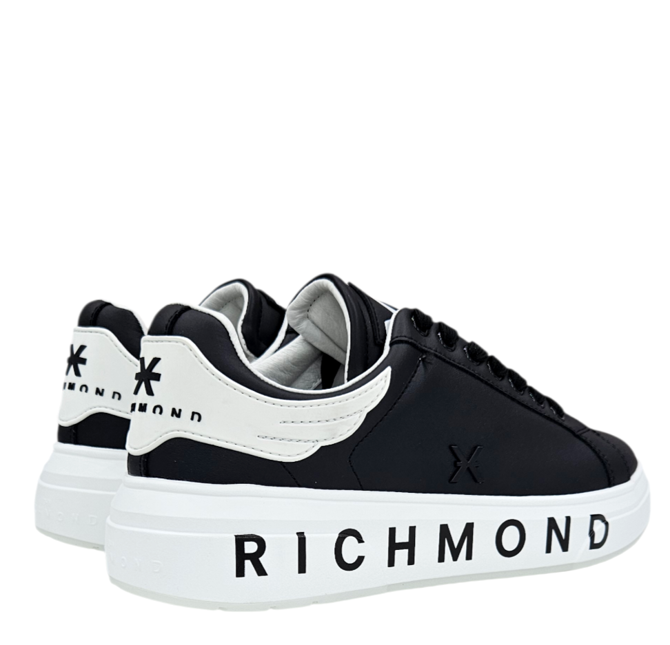 31016 D ACTION LEATHER BLACK - Scarpe - John Richmond