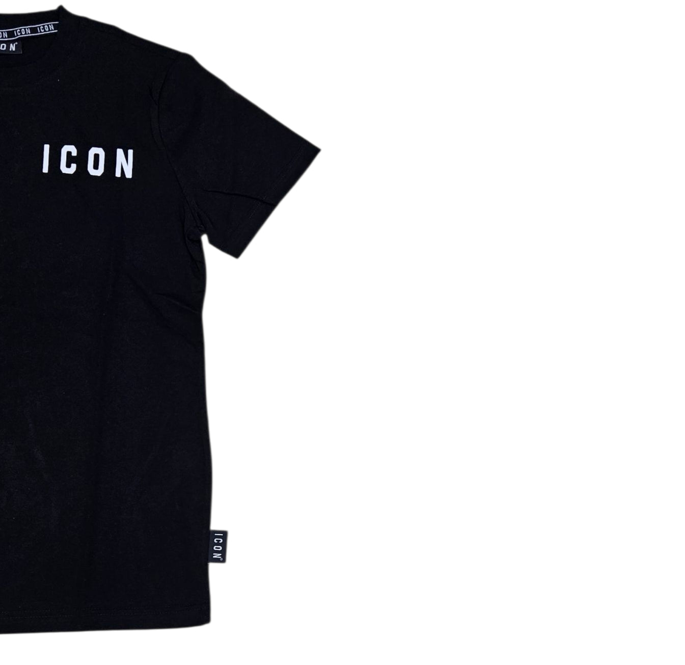 ICUF2WT008 SHIRT UOMO GIROCOLLO NERO - T-Shirt e Polo - ICON