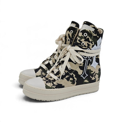 Scarpe Donna F09 MIRIAM CLASS CROCE CANVAS MILITARE BEIGE