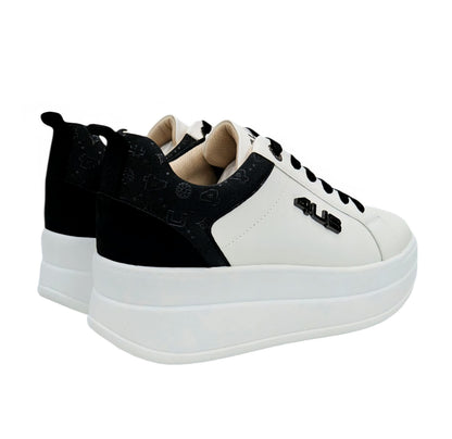 SNEAKERS DONNA 4US PAQCIOTTI 4BX258 WHITE BLACK