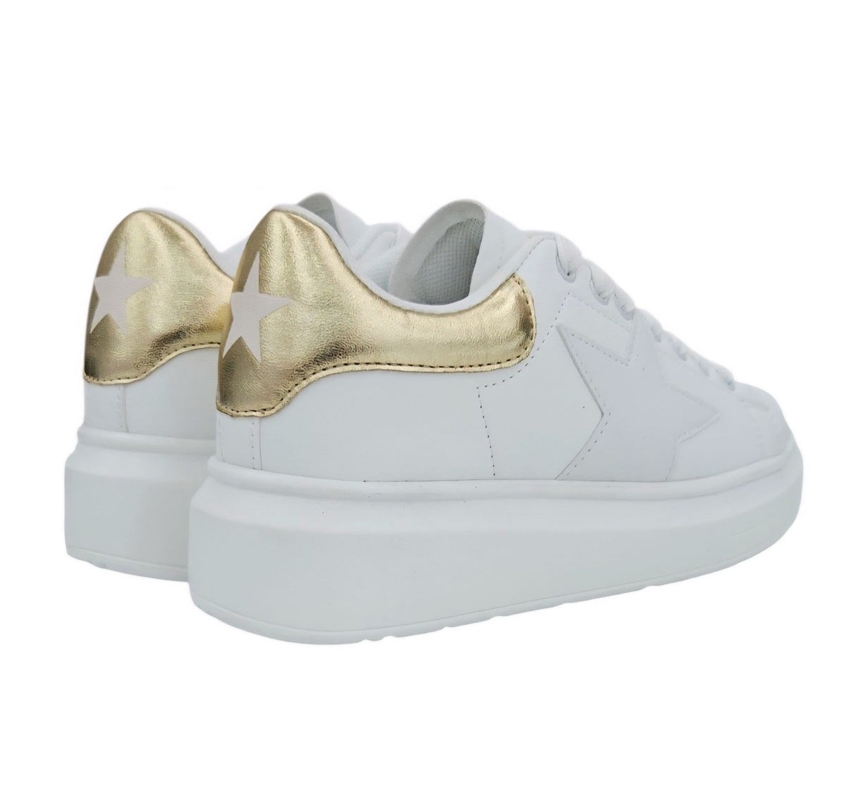 SNEAKERS DONNA SHOPART SASF262002 OFF WHITE GOLD MOD.KIM