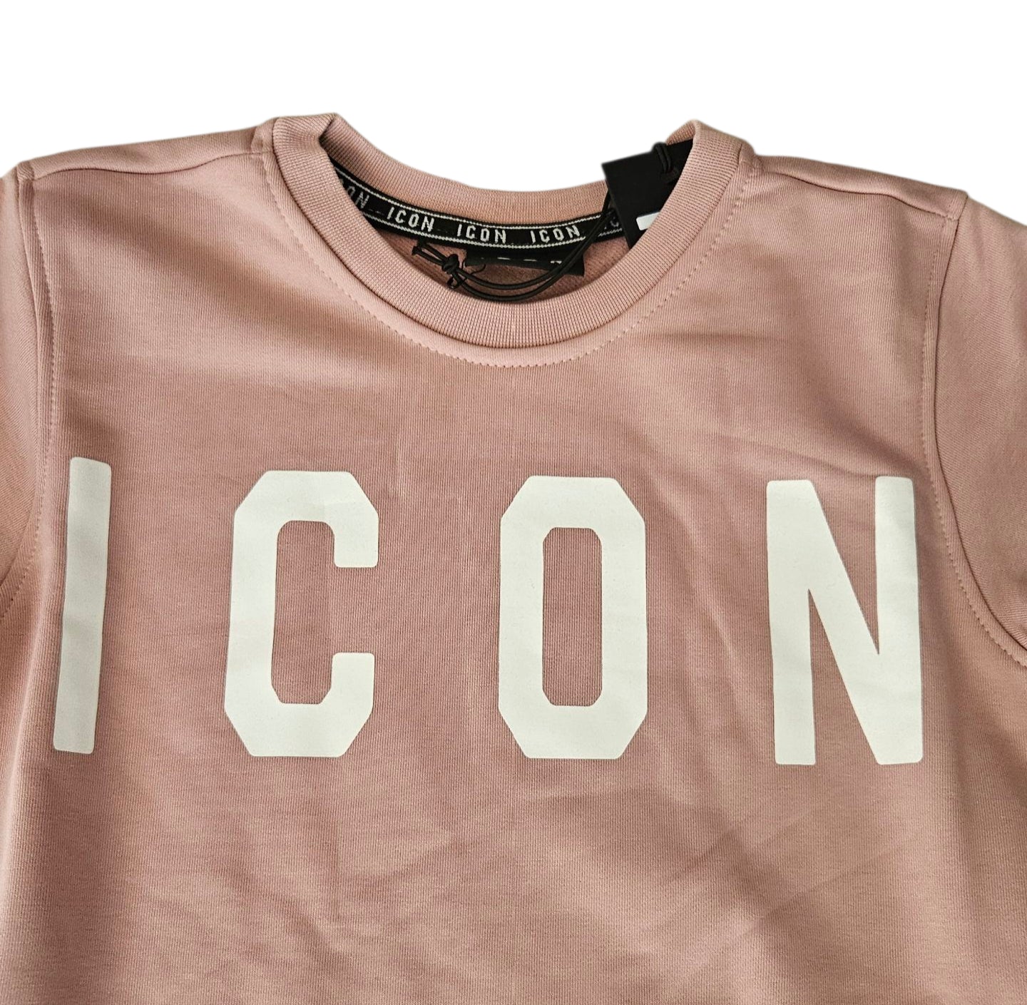 ICDF2W6F005 FELPA DONNA GIROCOLLO ROSA - FELPA - ICON