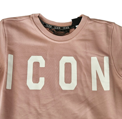 ICDF2W6F005 FELPA DONNA GIROCOLLO ROSA - FELPA - ICON