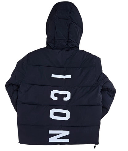 ICUF2W6J008  GIUBBINO UOMO CON CAPPUCCIO NERO - GIUBBINO - ICON