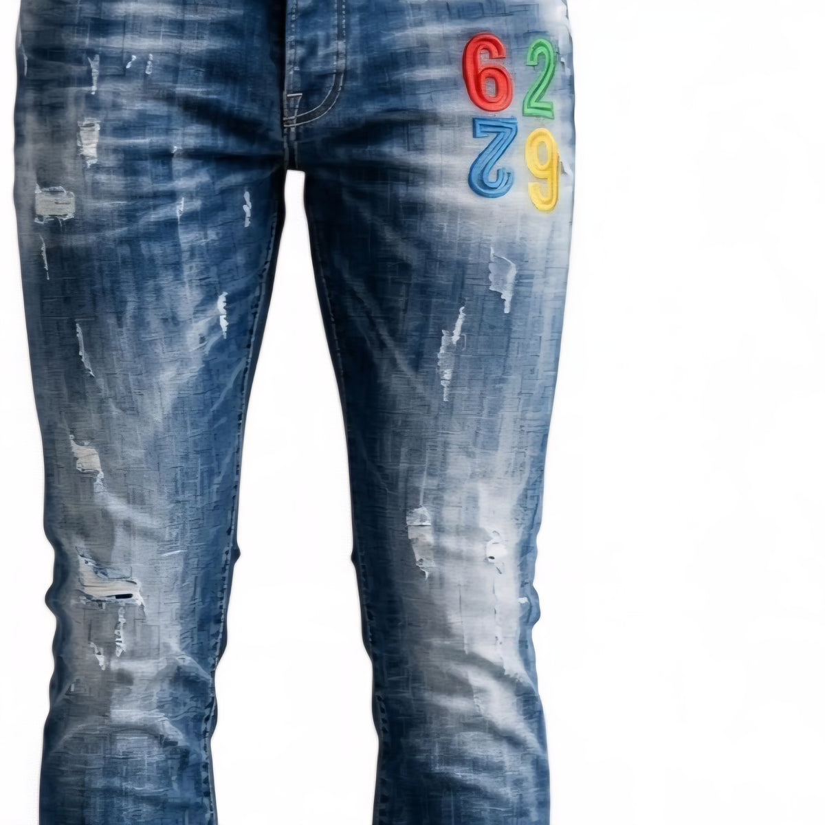 Pantaloni Uomo G2 FIRENZE COLOR RICAMO BLU