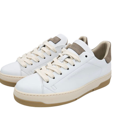 568 ERIK BIANCO NABUK SABBIA - Scarpe - Brian Mills