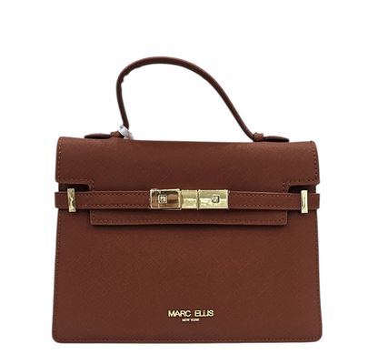 FLAT AROUND DARK CUOIO LIGHT GOLD - BORSA - MARC ELLIS