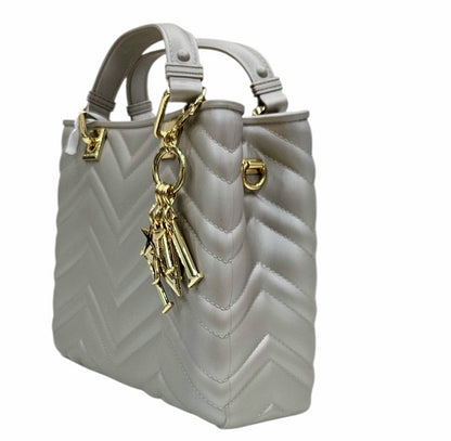 FLAT KRISSY M WAVE 25 TAUPE LIGHT GOLD - BORSA - MARC ELLIS