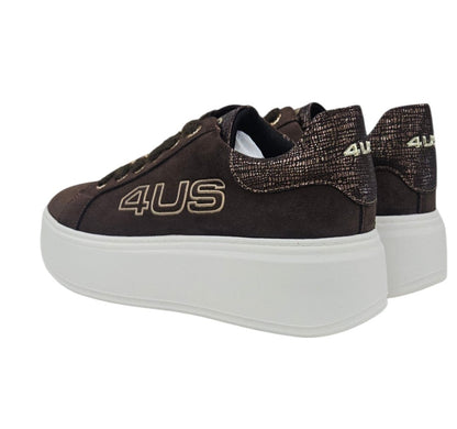 sneakers donna 4us paciotti 4BX254 BROWN