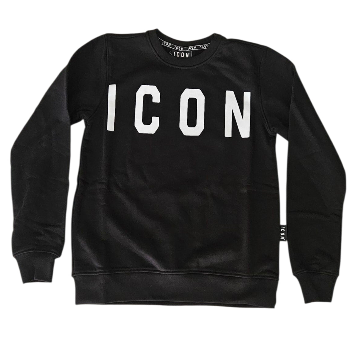 ICDF2W6F005 FELPA DONNA GIROCOLLO NERO - FELPA - ICON