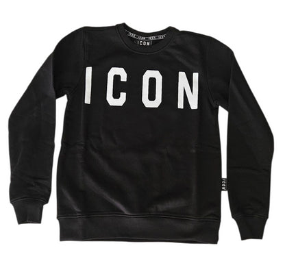 ICDF2W6F005 FELPA DONNA GIROCOLLO NERO - FELPA - ICON