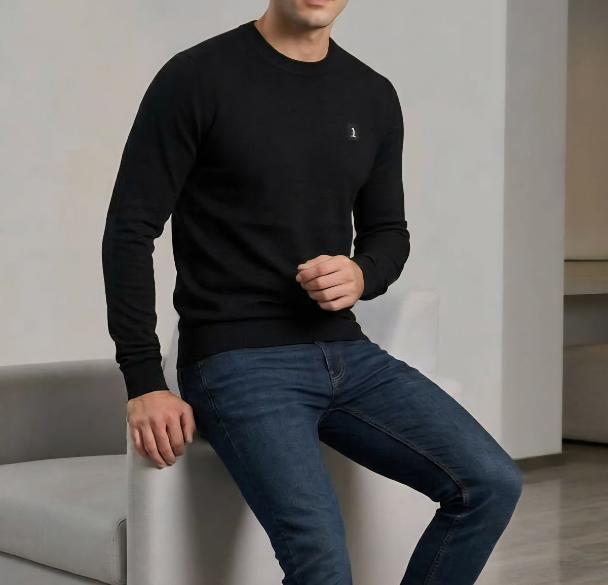 MAGLIA Uomo Refrigue R4050M262 CREWNECK ICON BLACK