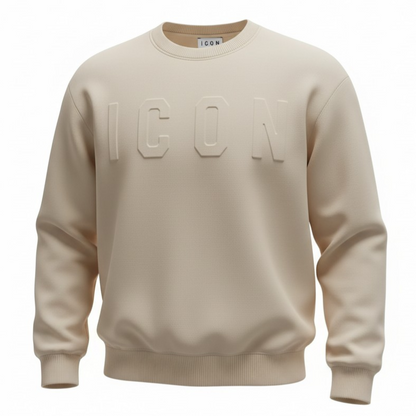 IUF034 GIROCOLLO LOGO IN RILIEVO AVORIO - Felpe - ICON