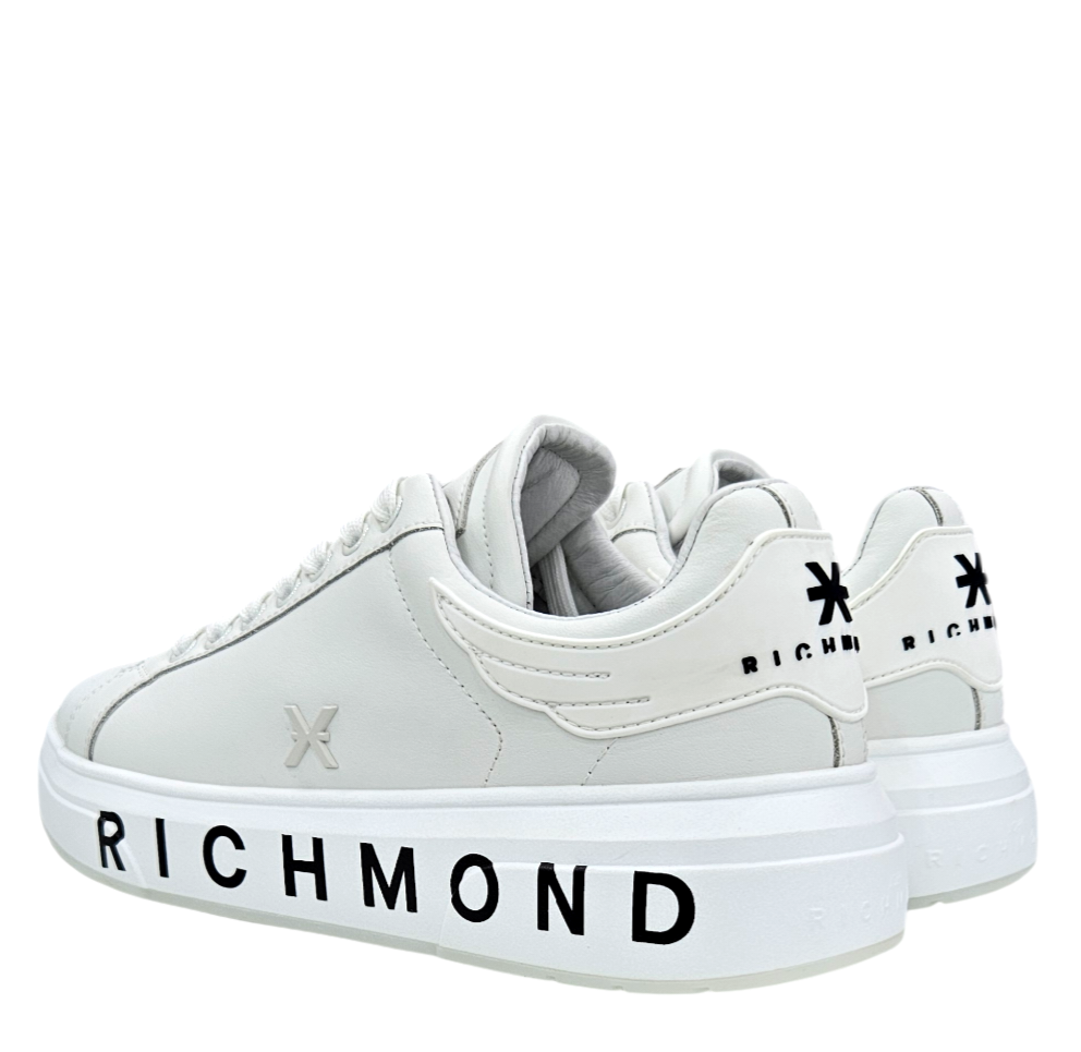 31016 A ACTION LEATHER WHITE - Scarpe - John Richmond