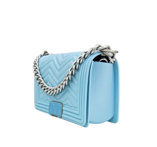 FLAT WAVE S CIELO SATIN SILVER - BORSA - MARC ELLIS