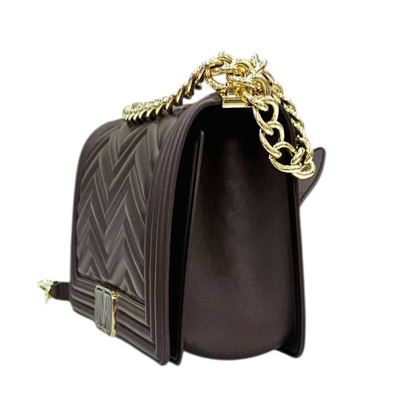 FLAT WAVE M 25 SHOULDER BAG COCOA CDF - BORSA - MARC ELLIS