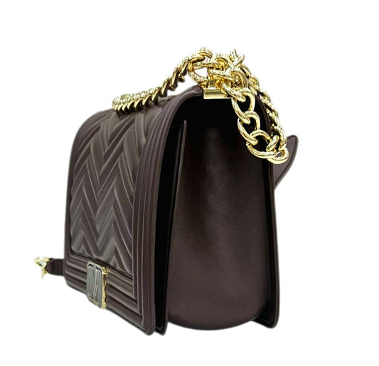 FLAT WAVE M 25 SHOULDER BAG COCOA CDF - BORSA - MARC ELLIS