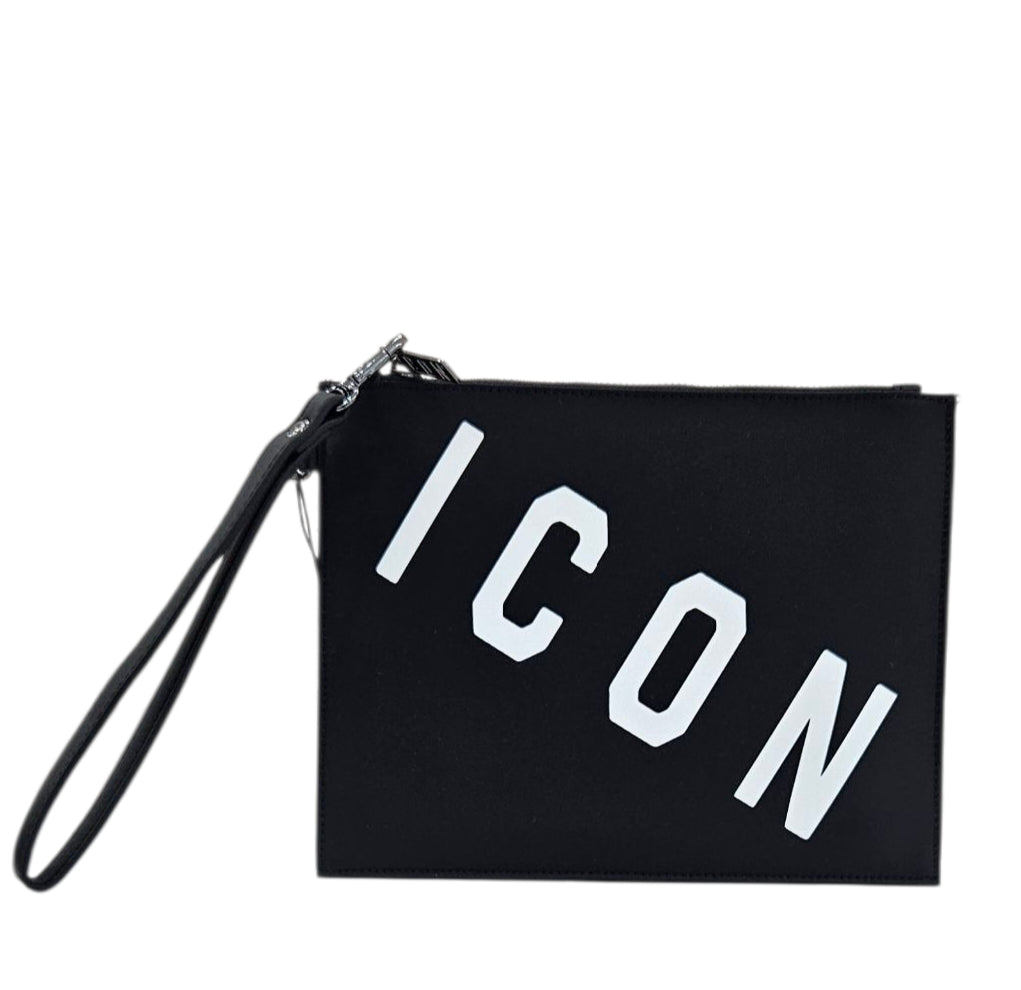 ICXF2W6A043  POCHETTE PIATTA CON LOGO TRASVERSALE - POCHETTE - ICON
