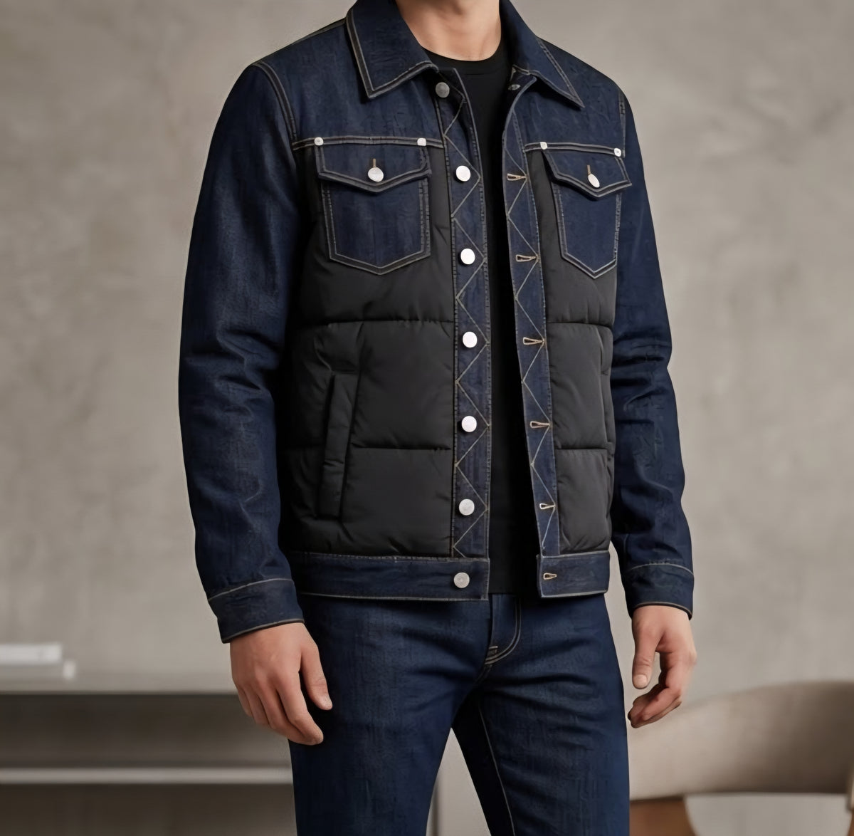 GIUBBINI UNISEX SOLDIER GIUBBINO JEANS NERO