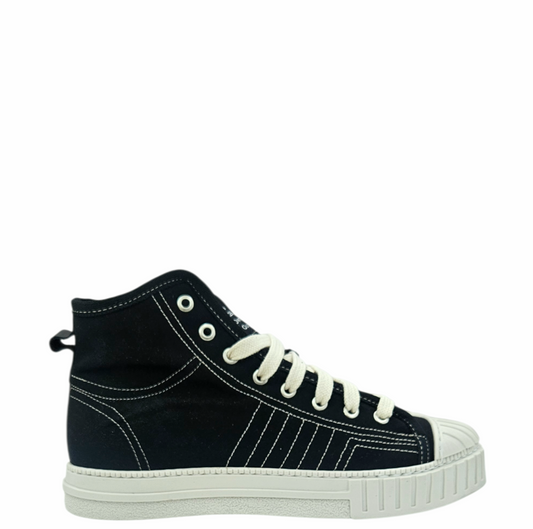 YOUCAUGHT  ALTO CANVAS NERO - Scarpe - F09