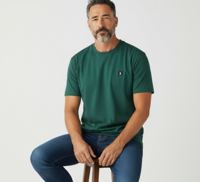 R4529M261 BOTTLE GREEN - T-Shirt e Polo - Refrigue