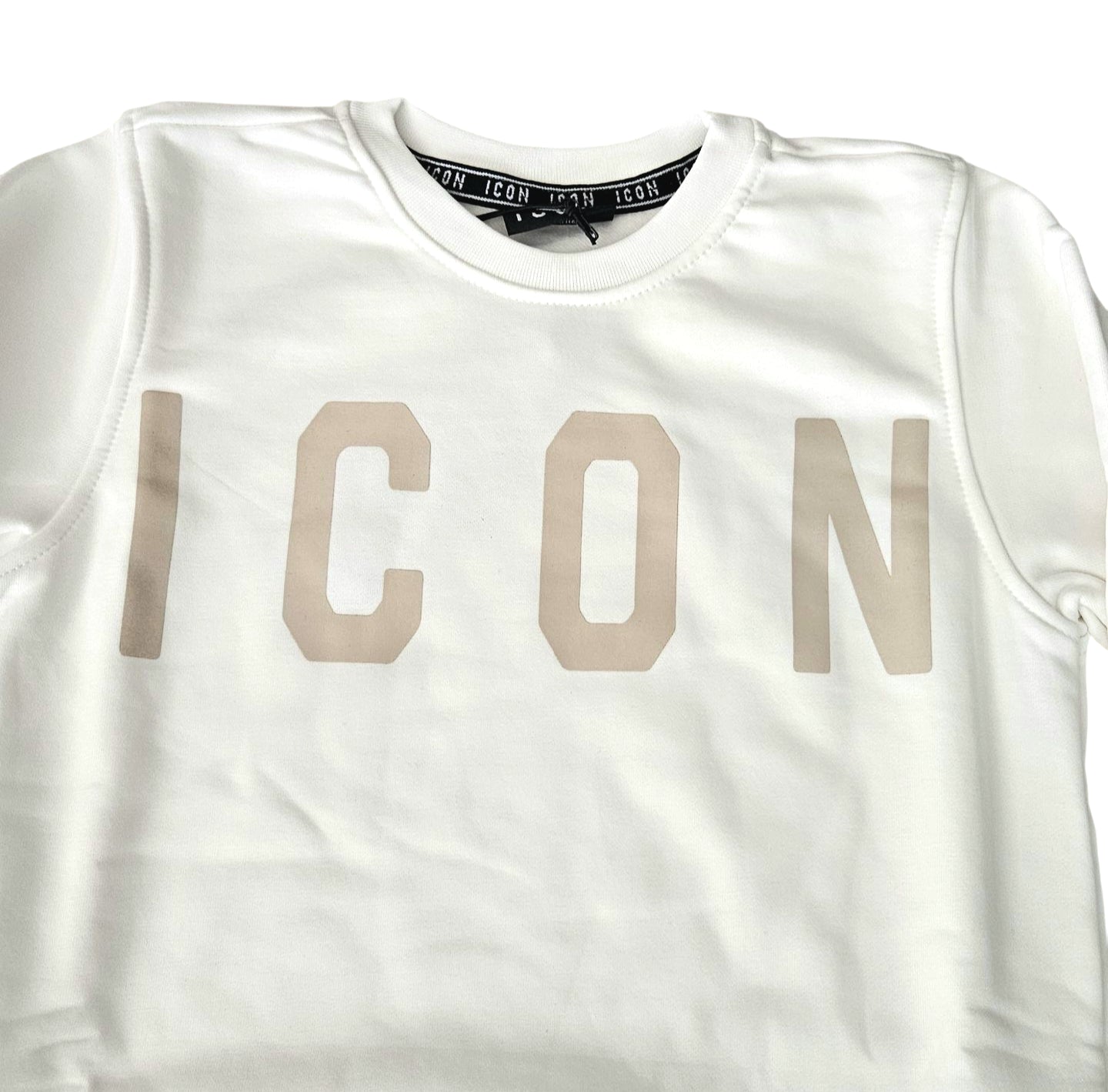 ICDF2W6F005 FELPA DONNA GIROCOLLO BIANCO - FELPA - ICON