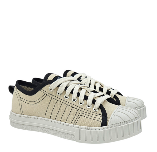 YOUCAUGHT BASSO CANVAS BEIGE - Scarpe - F09