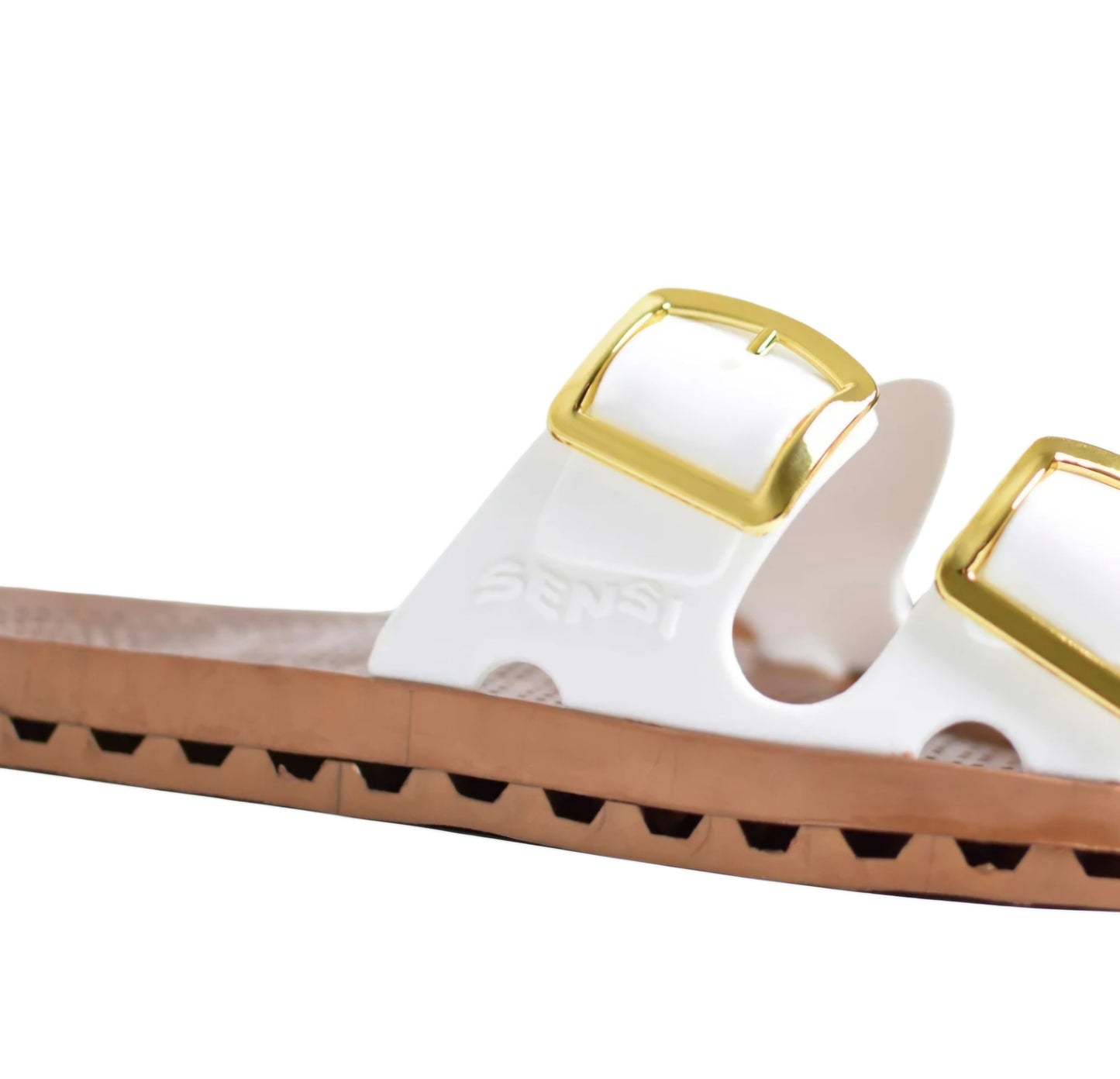 LA JOLLA PRESTIGIO BIANCO MARRONE - PANTOFOLE - SENSI