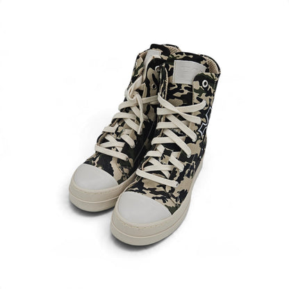 Scarpe Donna F09 MIRIAM CLASS CROCE CANVAS MILITARE BEIGE