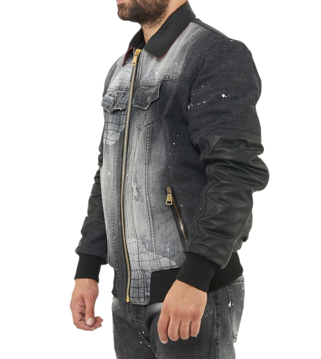 DENIMMATO NERO - GIUBBINO - Artik