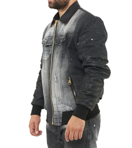 DENIMMATO NERO - GIUBBINO - Artik