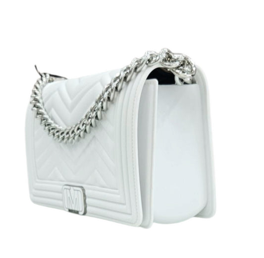 FLAT WAVE M MILK SATIN SILVER - BORSA - MARC ELLIS