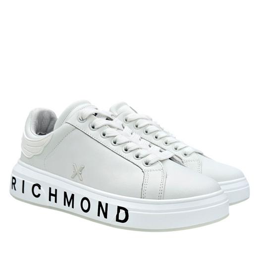 31016 A ACTION LEATHER WHITE - Scarpe - John Richmond