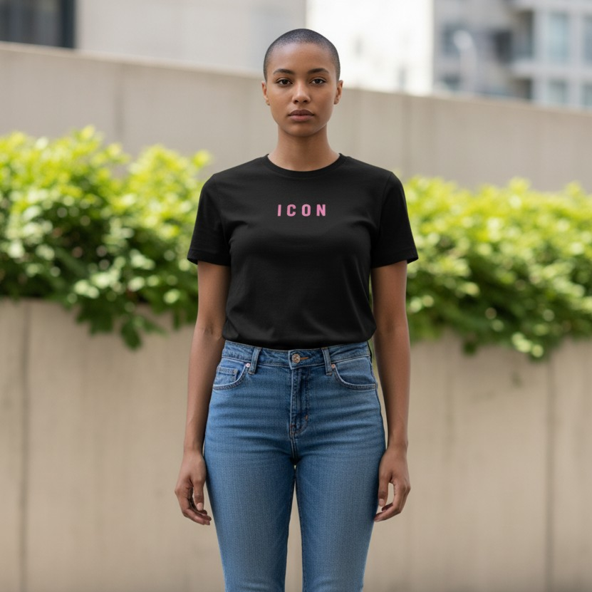 IDT002 ADERENTE NERO FUXIA - T-Shirt e Polo - ICON