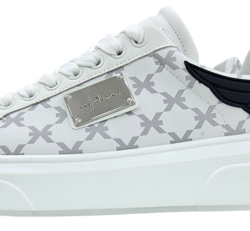 31019 A ACTION LEATHER WHITE - Scarpe - John Richmond