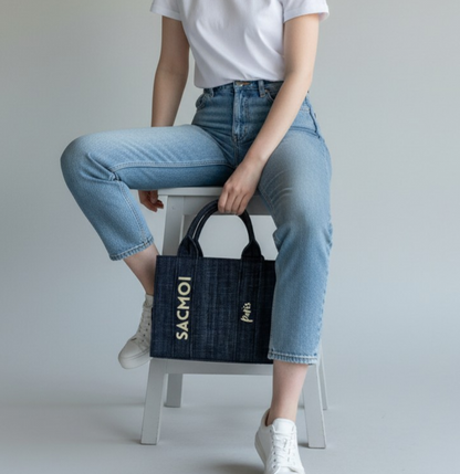 ALMA M BLU BEIGE - BORSA - SACMOI