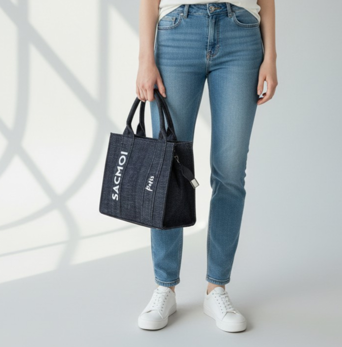 ALMA M BLU BIANCO - BORSA - SACMOI