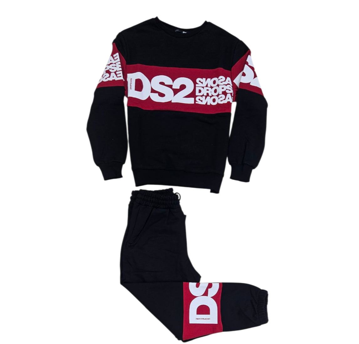 FW25215  NERO ROSSO - TUTA - DROPSEASON2