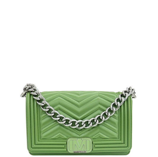 FLAT WAVE S GREEN TEA SILVER - BORSA - MARC ELLIS
