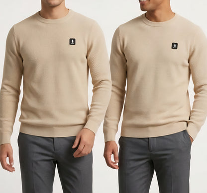 MAGLIA Uomo Refrigue R4061M262 GREWNECK WAFFLE MILK
