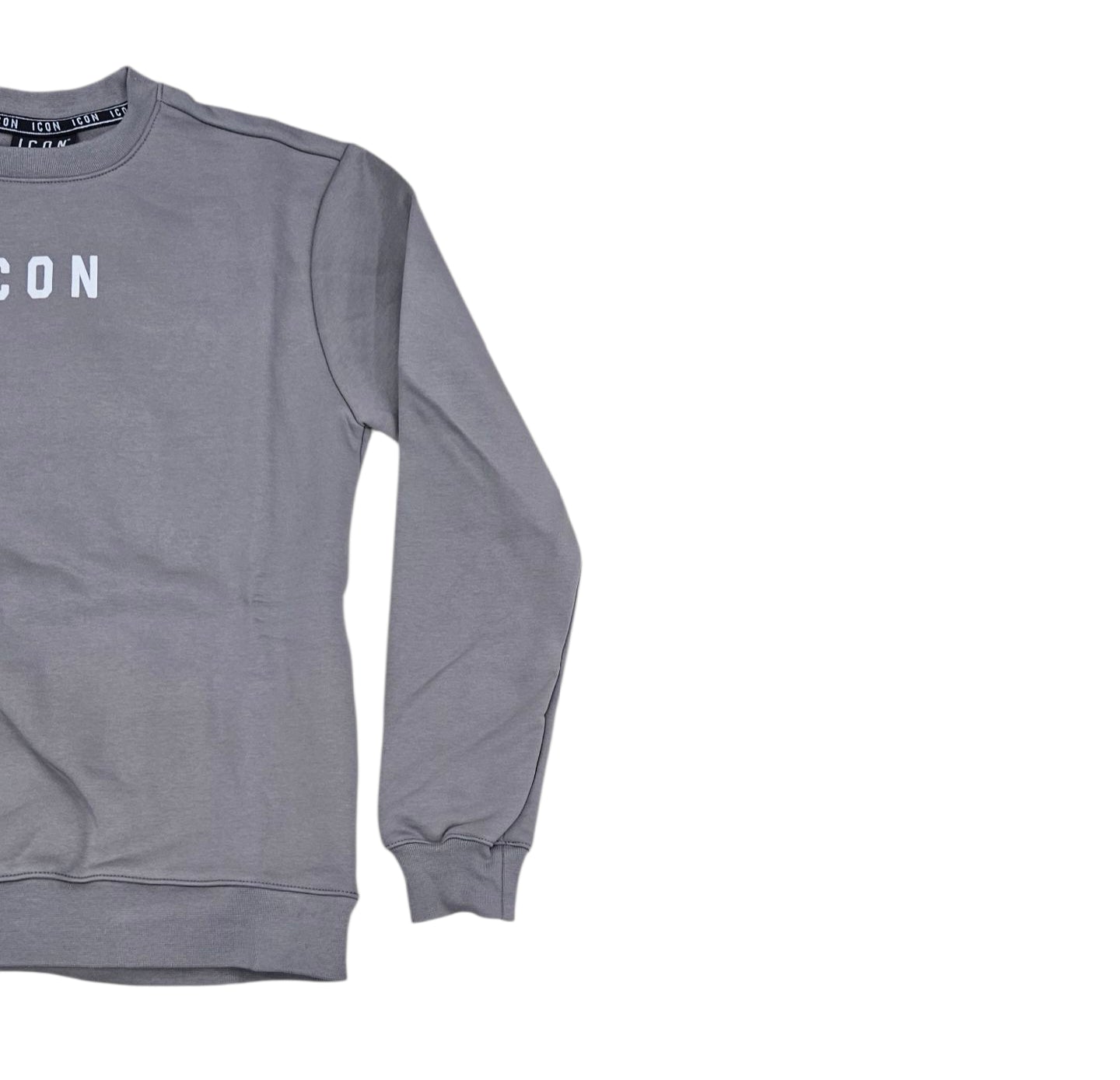 ICUF2W6F006 FELPA UOMO GIROCOLLO GRIGIO - FELPA - ICON