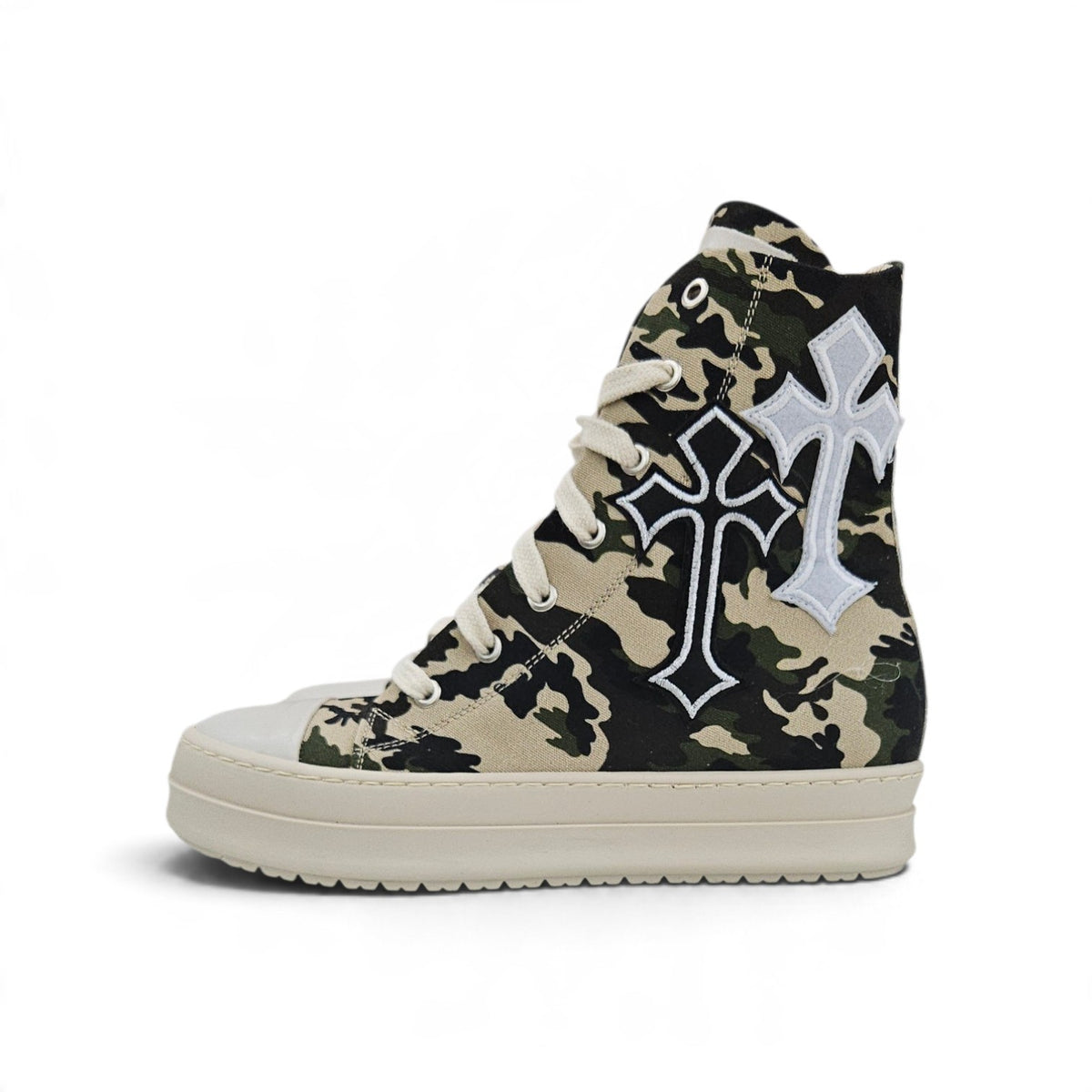 Scarpe Donna F09 MIRIAM CLASS CROCE CANVAS MILITARE BEIGE